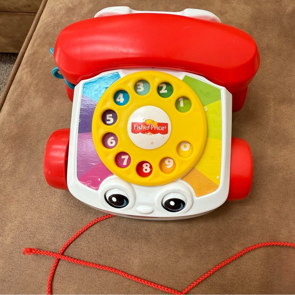 Fisher-Price Red and Yellow Learning Chatter Telephone